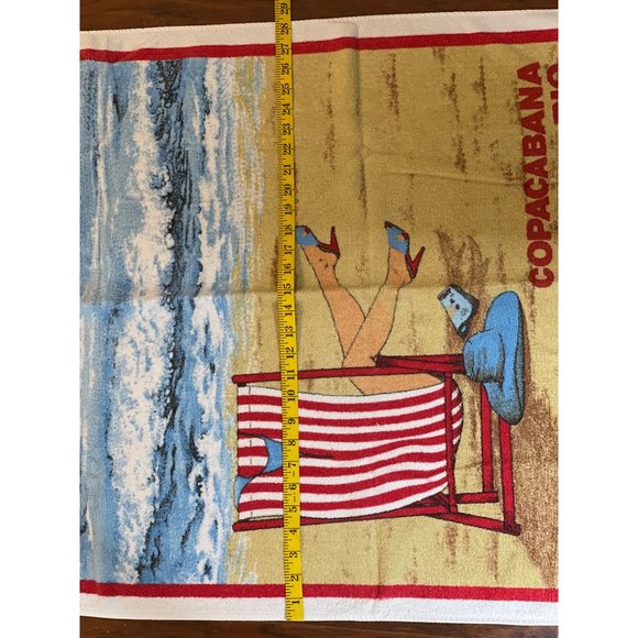 RARE Vintage Copacabana Rio de Janeiro Beach Towel Brazil - Picture 8 of 8